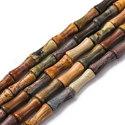 Natural Polychrome Jasper/Picasso Stone/Picasso Jasper Beads Strands&nbsp;G-L624-G04-12x5mm