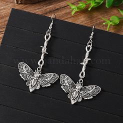 Alloy Moth Dangle Earrings&nbsp;HA9176-1