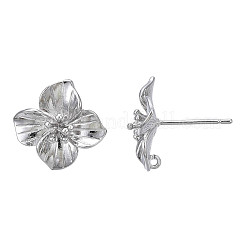 Brass Stud Earring Findings&nbsp;KK-N232-337A-01P