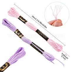6Bundles 6 Colors Polyester Embroidery Floss&nbsp;OCOR-YW0001-24C