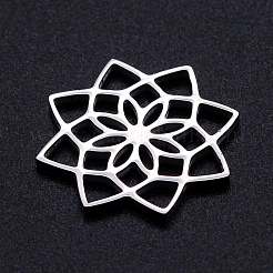 Non-Tarnish 201 Stainless Steel Filigree Joiners Links&nbsp;STAS-S105-JN892-1