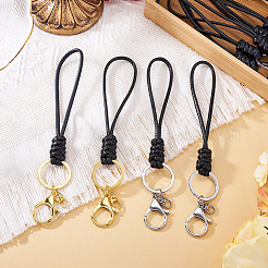 10Pcs 2 Colors Eco-Friendly Korean Waxed Polyester Cord Keychains&nbsp;KEYC-TA00033
