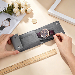 PU Leather Watch Packing Boxes with Snap Button&nbsp;CON-WH0083-027B
