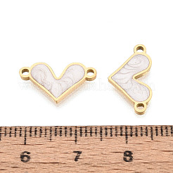 304 Stainless Steel Enamel Heart Links&nbsp;STAS-T073-27G