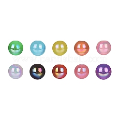 300Pcs 10 Colors Plastic Beads&nbsp;OACR-CJ0001-13