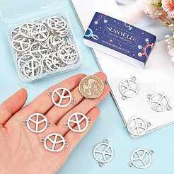 50Pcs Tibetan Style Alloy Connector Charms&nbsp;TIBE-SC0009-41