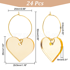 Acrylic Heart Wine Glass Charms&nbsp;AJEW-AB00116
