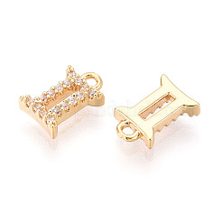 Brass Micro Pave Cubic Zirconia Charms&nbsp;KK-N263-148J-G