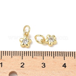 Brass Micro Pave Cubic Zirconia Charms&nbsp;KK-C104-20G