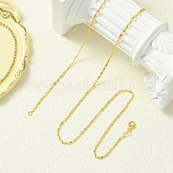 1.5mm Rack Plating Brass Oval Link Chain Necklaces for Women Men&nbsp;MAK-L044-32G