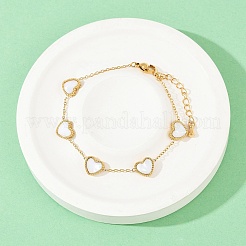 304 Stainless Steel Link Bracelets for Women&nbsp;BJEW-G747-03G
