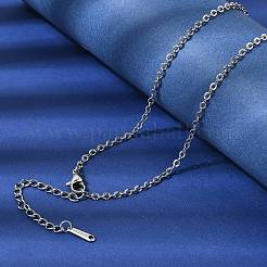 12Pcs 2.4MM 304 Stainless Steel Textured Cable Chain Necklaces for Men Women&nbsp;NJEW-H093-18P-04