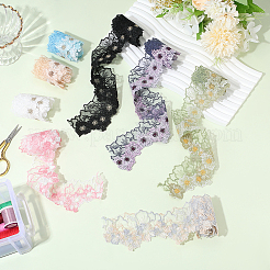 8 Colors Polyester Flower Lace Trim Ribbon&nbsp;OCOR-GF0005-37