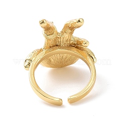 Cubic Zirconia Hand Open Cuff Ring&nbsp;RJEW-G270-02G-03