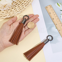2Pcs Imitation Leather Tassel Pendant Decorations&nbsp;AJEW-CL0005-10B