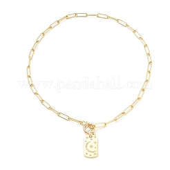 Brass Micro Pave Clear Cubic Zirconia Pendant Necklaces&nbsp;NJEW-JN03103-02