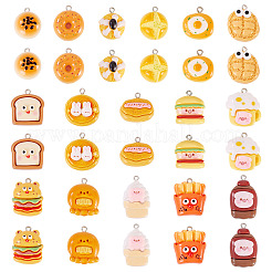 3Sets 48Pcs Opaque Resin Pendants&nbsp;RESI-TA0004-75