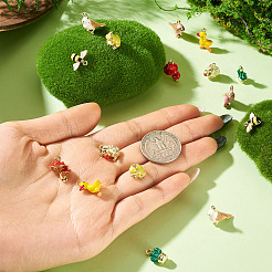16Pcs 8 Styles Alloy Enamel Pendants&nbsp;ENAM-TA0003-63
