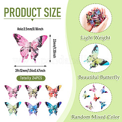 24Pcs Printed Transparent Acrylic Beads&nbsp;TACR-TA0001-88