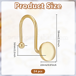 2 Bags Flat Round Iron Shower Curtain Hook for Bathroom&nbsp;FIND-GO0004-40