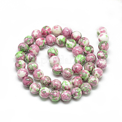 Synthetic Ocean White Jade Beads Strands&nbsp;G-S252-8mm-04