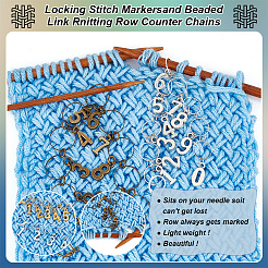 Acrylic Beaded Knitting Row Counter Chains&nbsp;HJEW-BC00012