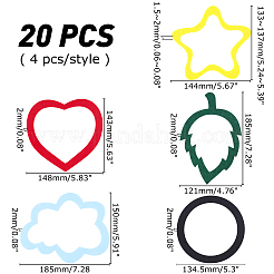 20Pcs 5 Style Star Wool Felt Frame Newborn Growth Milestone Blanket Photo Props Photo Frame&nbsp;DIY-AR0001-96