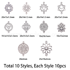 Chakra Tibetan Style Alloy Links&nbsp;TIBE-SC0001-08AS-FF