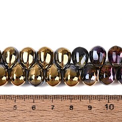 Electroplate Baking Paint Transparent Glass Beads Strands&nbsp;GL-N005-02A-C05