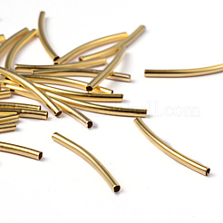Brass Curved Tube Beads&nbsp;X-EC0582X25mm-NFG