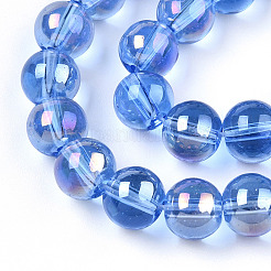 Electroplate Transparent Glass Beads Strands&nbsp;GLAA-T032-T6mm-AB04