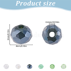 12 Strands 6 Colors Glass Beads Strands&nbsp;EGLA-GO0001-07B