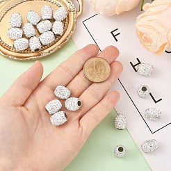 20Pcs Handmade Polymer Clay Rhinestone European Beads&nbsp;CPDL-YW0001-03