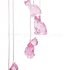 LED Solar Powered Cat Wind Chime&nbsp;HJEW-I009-13