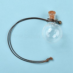 Ball-shaped Glass Cork Bottles Ornament&nbsp;GLAA-D002-08