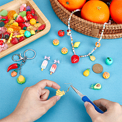 54Pcs Opaque & Transparent Resin Pendants&nbsp;RESI-PH0002-66
