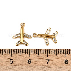 304 Stainless Steel with Crystal Rhinestone Charms&nbsp;STAS-G357-12G