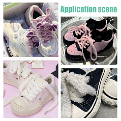 6 Pairs 6 Colors Plush Cloth Shoelaces&nbsp;AJEW-FH0005-97B