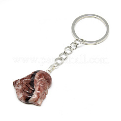 Synthetic & Natural Gemstone Keychain&nbsp;KEYC-S253-08