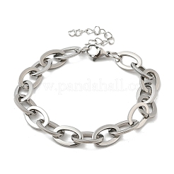 304 Stainless Steel Oval Link Chains Bracelets for Men & Women&nbsp;BJEW-D042-50P