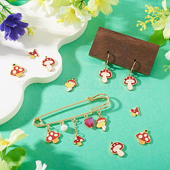8Pcs 4 Styles 304 Stainless Steel Enamel Pendants&nbsp;STAS-TA0003-37