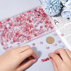 3 Strands Baking Paint Crackle Glass Bead Strands&nbsp;CCG-SP0001-01