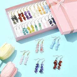 Natural & Synthetic Gemstone Dangle Earrings&nbsp;EJEW-FS00056