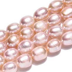 Natural Cultured Freshwater Pearl Beads Strands&nbsp;PEAR-N012-07O