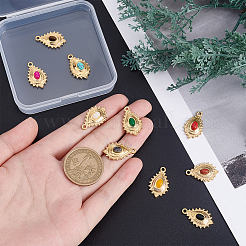 10Pcs 10 Colors 304 Stainless Steel Pendants&nbsp;STAS-UN0036-13