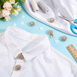 1-Hole Alloy Rhinestones Button Cover Clasp&nbsp;BUTT-HY0001-18