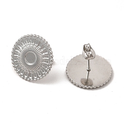 Non-Tarnish 304 Stainless Steel Stud Earring Cabochon Settings&nbsp;EJEW-I281-03P