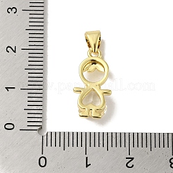 Rack Plating Brass Glass Pendants&nbsp;LS-KK-P272-18B-G01