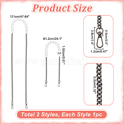 2Pcs 2 Style Plastic Imitation Pearl Beaded Bag Straps&nbsp;DIY-WR0002-72B