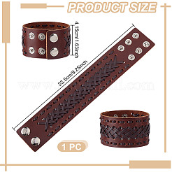 Braided Imitation Leather Cord Bracelets&nbsp;BJEW-WH0014-075A